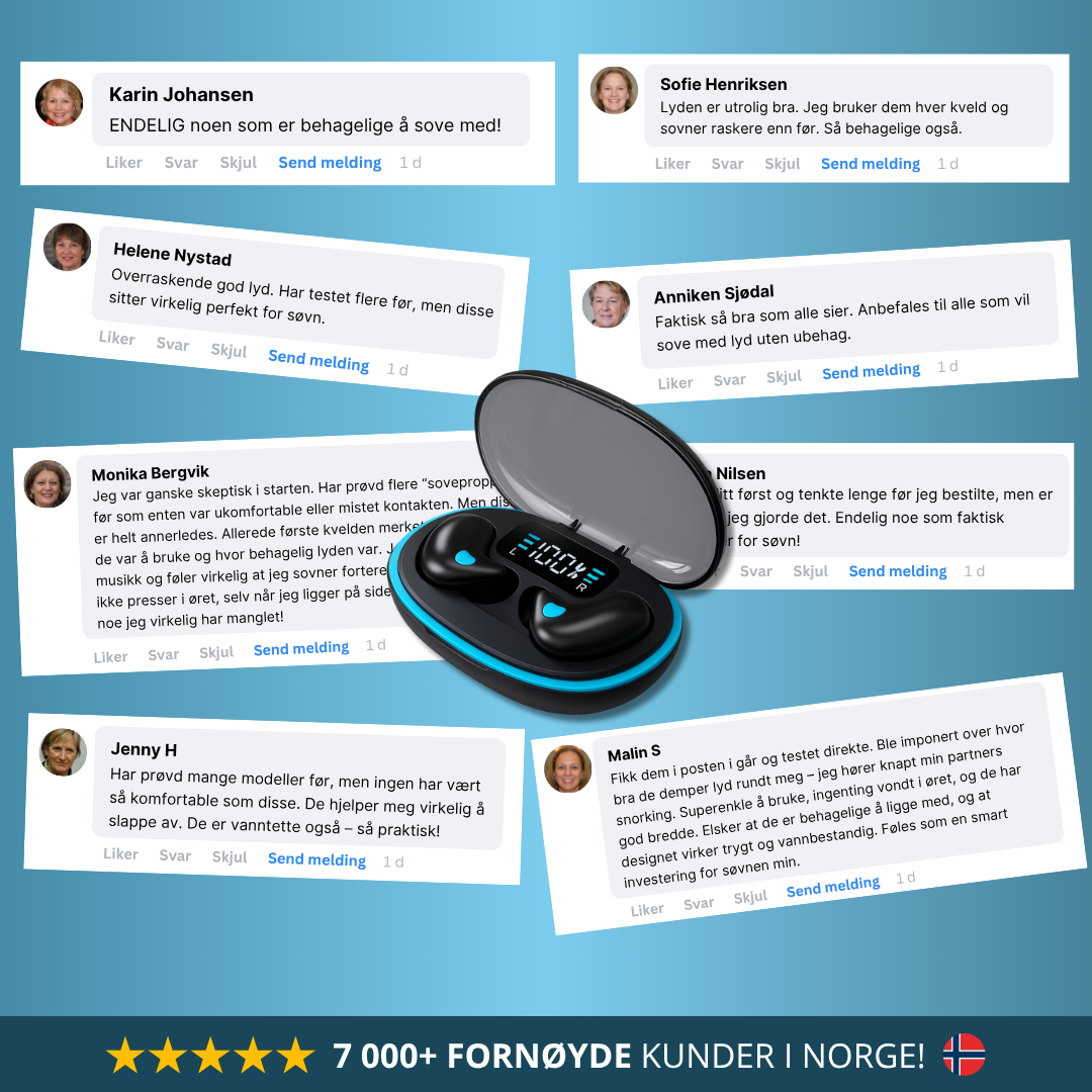 De originale vanntette SleepPods™ for roligere netter